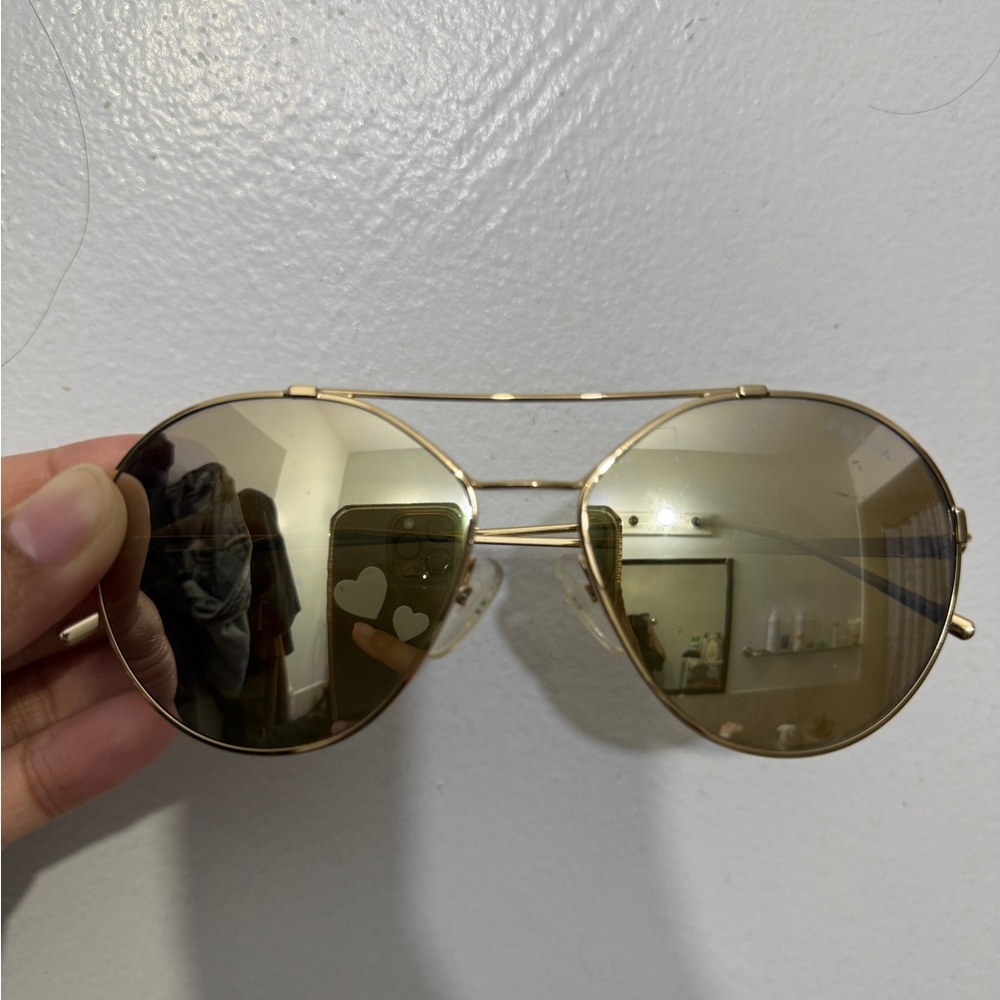Prada Gold Aviator Sunglasses